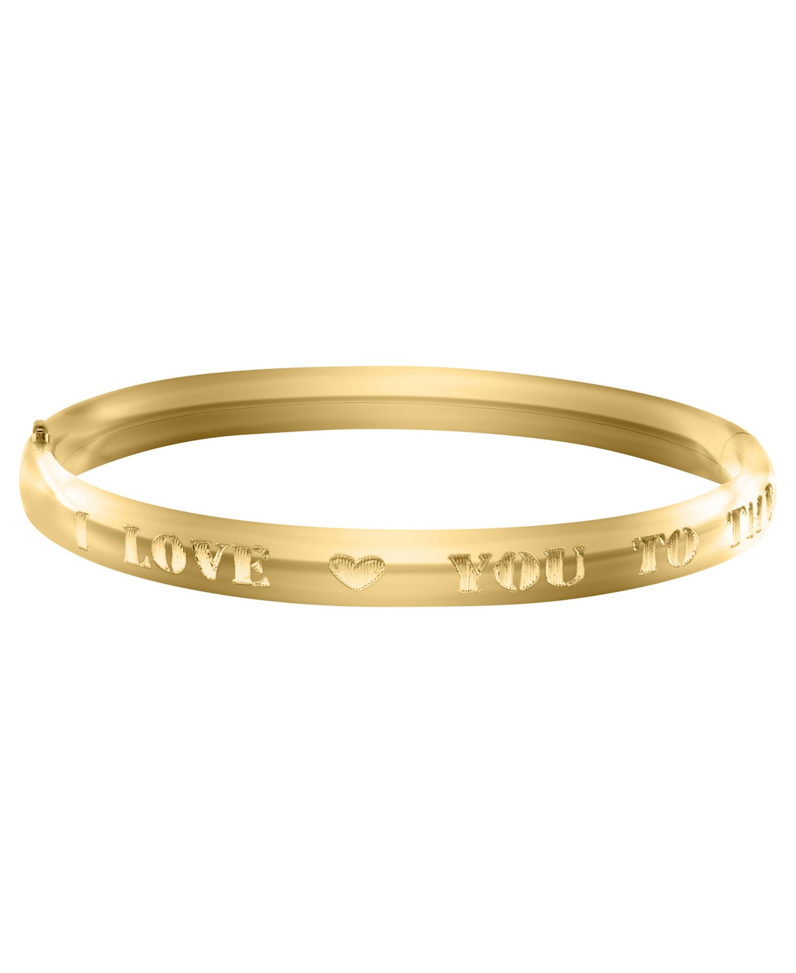 Детский браслет I Love You to the Moon в 14k Yellow Gold