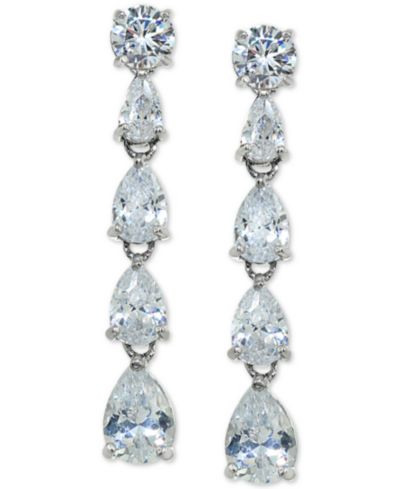 Giani Bernini Cubic Zirconia Drop Earrings in Sterling Silver, Created for Macy's