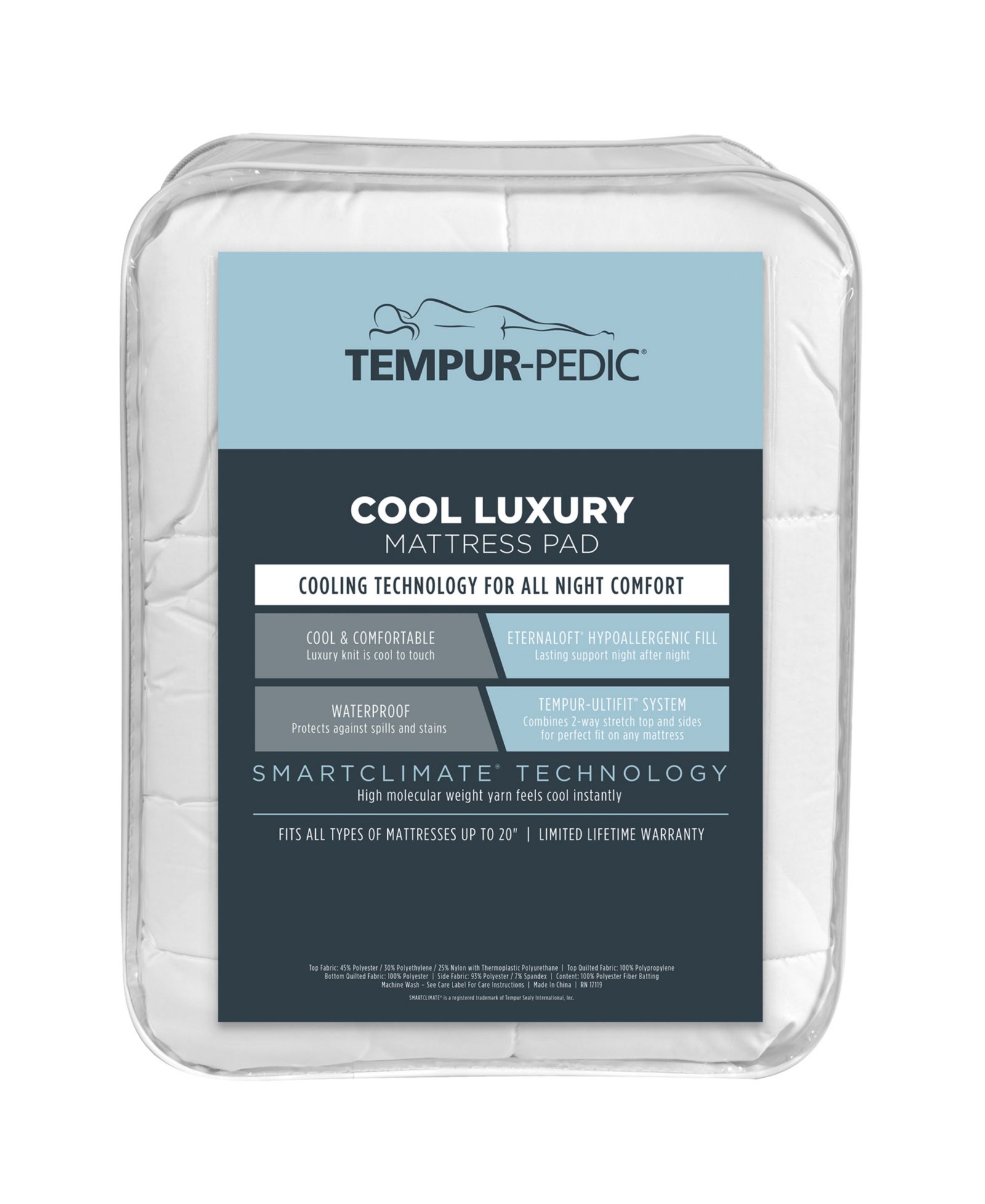 Наматрасник Tempur-Pedic Cool Luxury, Queen