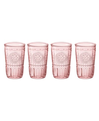Bormioli Rocco Стакан для воды Light Pink Romantic, набор из 4 шт