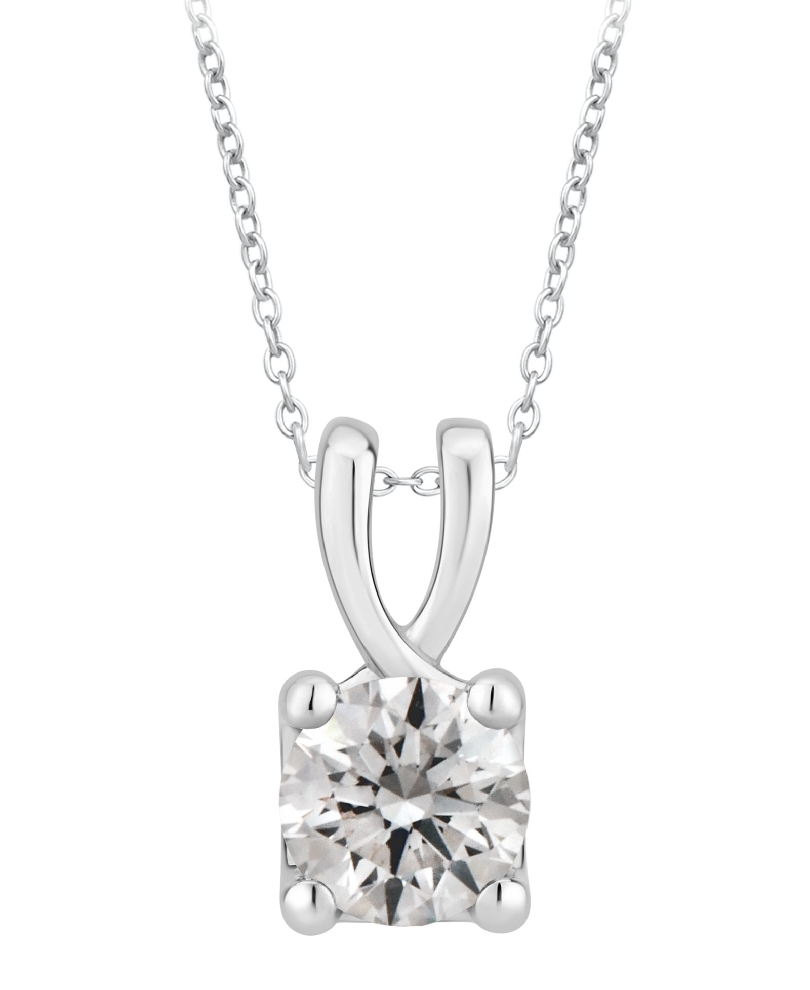 GIA Certified Pendant Necklace с бриллиантом в золоте 14k White Gold