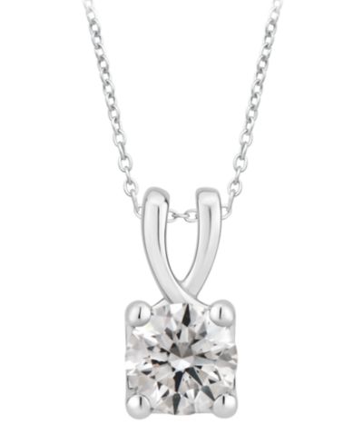 GIA Certified Pendant Necklace с бриллиантом в золоте 14k White Gold
