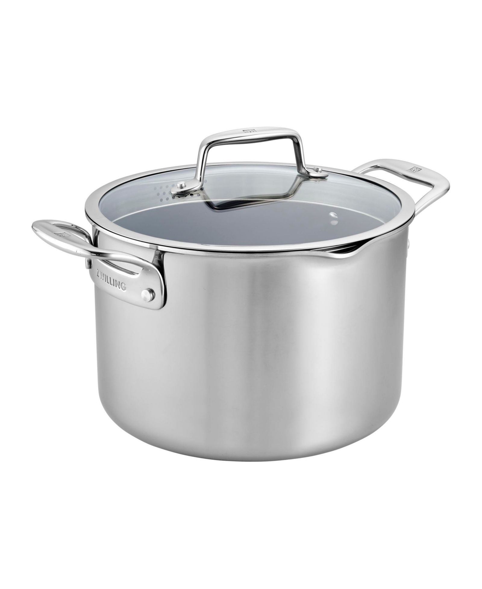 Кастрюля ZWILLING Clad CFX 8-Qt. Stock Pot с крышкой-ситом и носиком