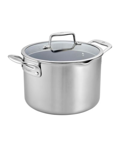 Кастрюля ZWILLING Clad CFX 8-Qt. Stock Pot с крышкой-ситом и носиком
