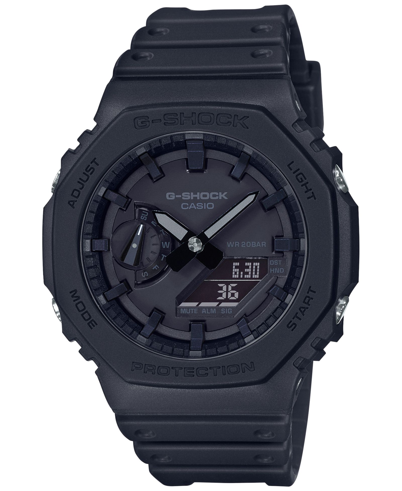 Аналого-цифровые часы G-Shock Black Resin Strap 45.4mm