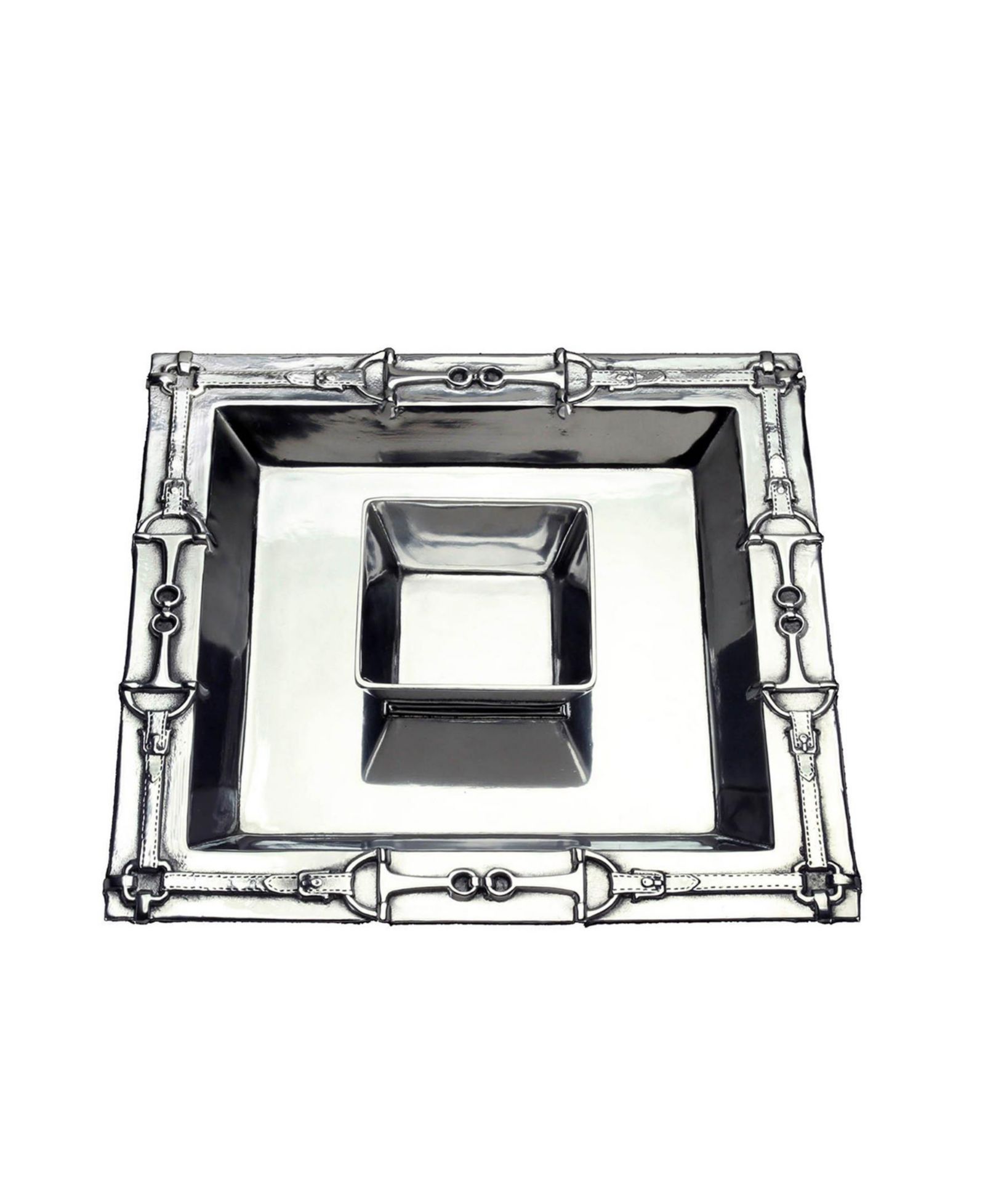 Arthur Court Designs алюминиевая чаша Chip and Dip Equestrian