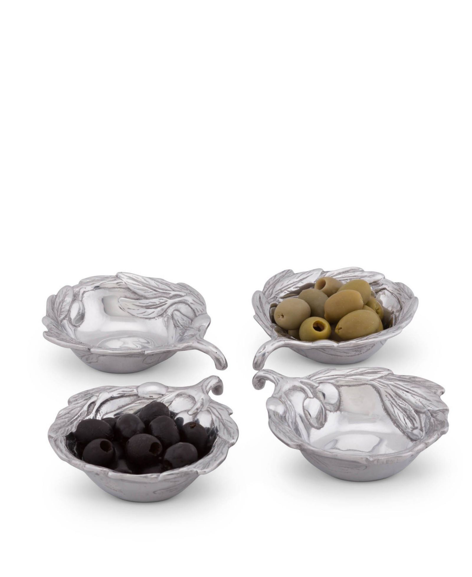 Набор соусников Arthur Court Sand-Cast Aluminum, 4 шт, с узором Olive