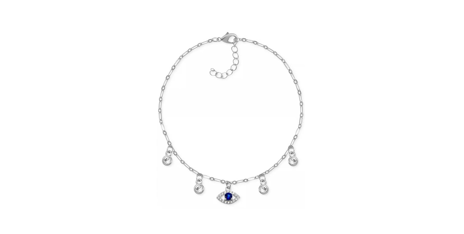 And Now This Blue Evil Eye Crystal Station Anklet