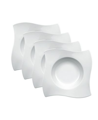 Villeroy & Boch New Wave Rim Soup Bowls, Set of 4