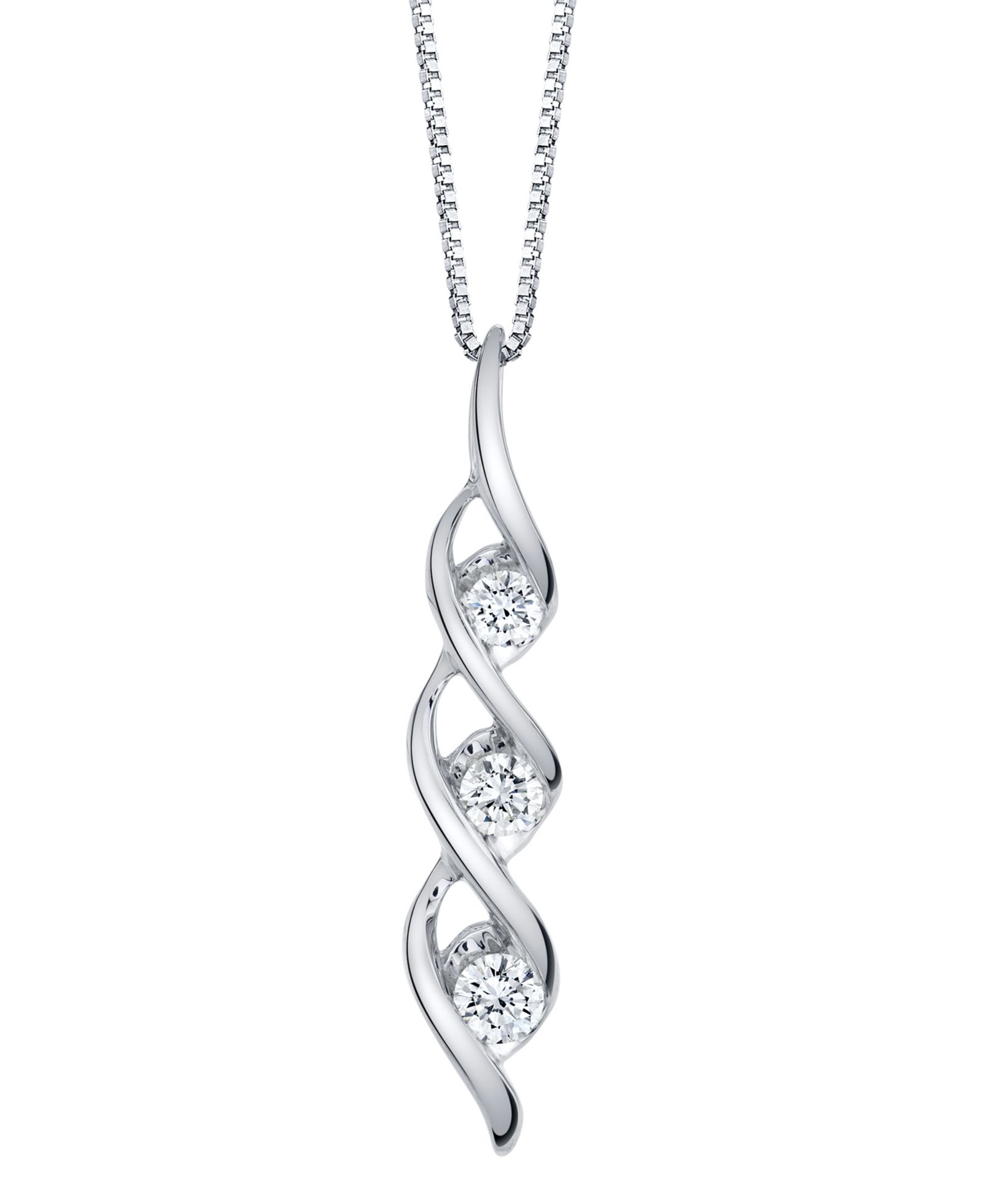 Sirena современный кулон с бриллиантом (1/4 ct. t.w.) в белом золоте 14k