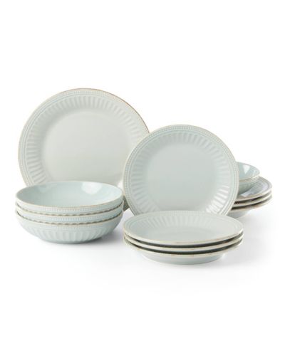 Lenox French Perle Groove 12 Pc Dinnerware Set, Service for 4
