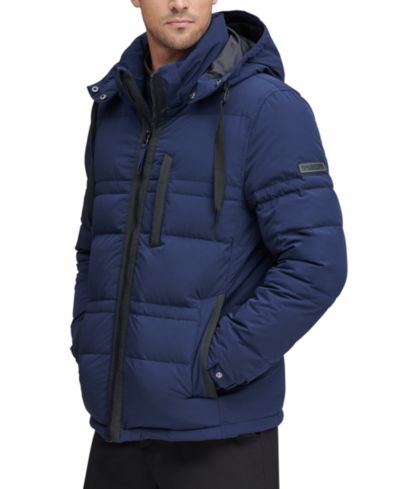 Marc New York Men's Down Filled Jacket with Removable Hood