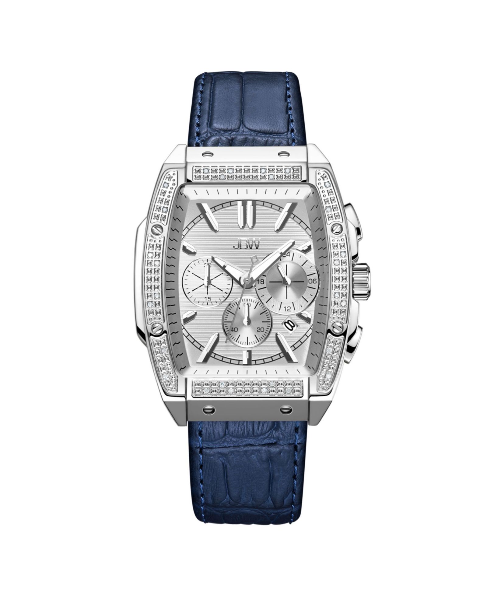 JBW Men's Echelon Diamond (1/4 ct. t.w.) Watch in Stainless Steel 41mm