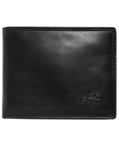 Mancini Men's Boulder Collection RFID Secure Billfold with Removable Center Wing Passcase