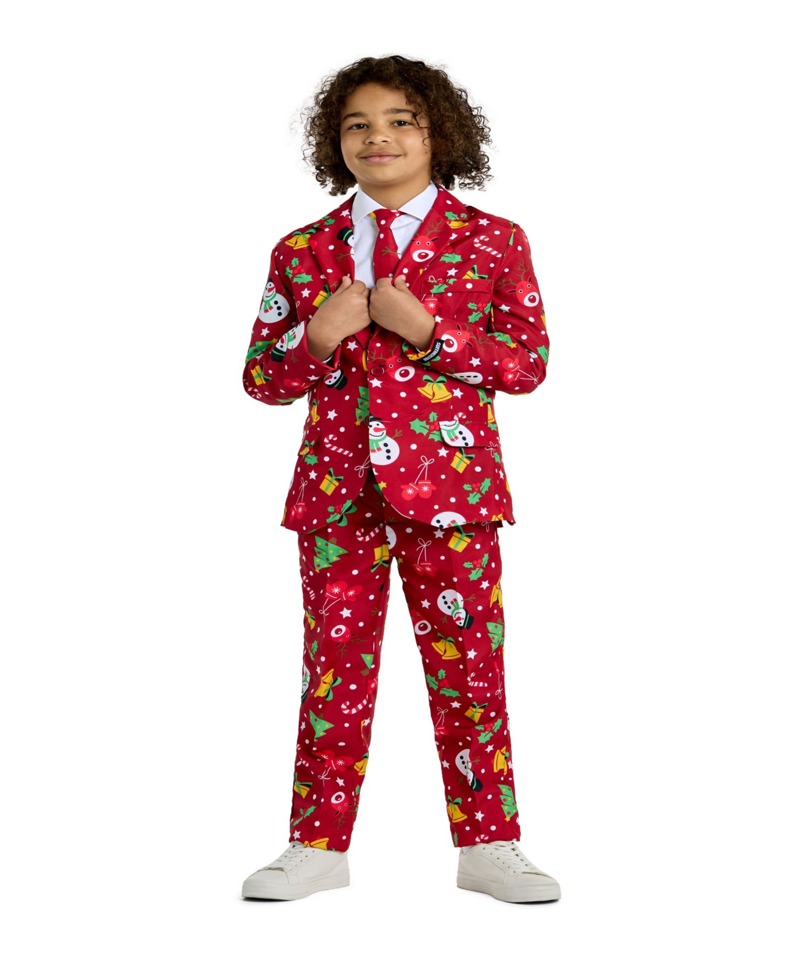 Suitmeister Big Boys Icons Christmas Light Up Suit Including Blazer, Pants and Clip-On-Tie