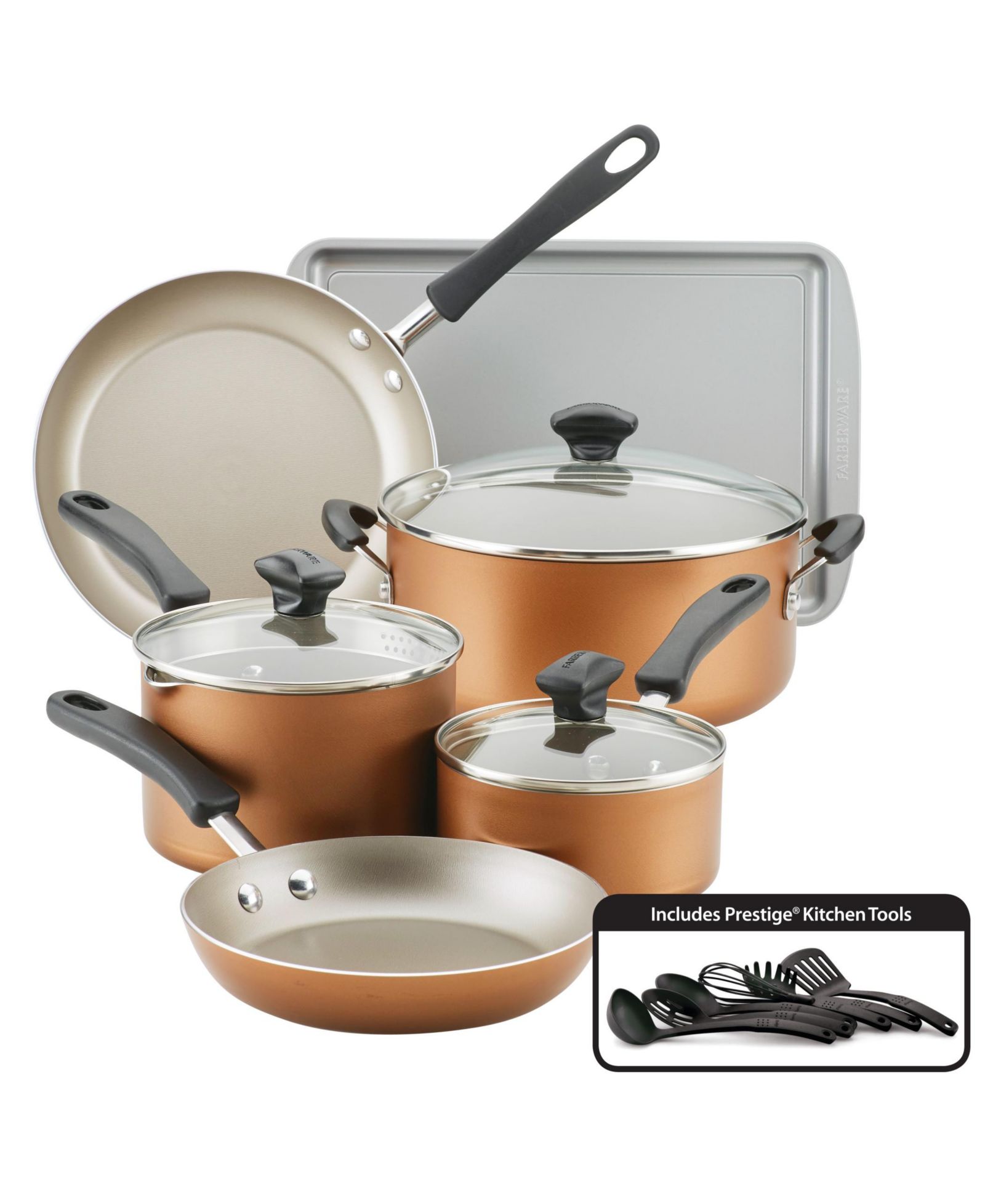Farberware Cookstart набор посуды DiamondMax 15-Pc nonstick
