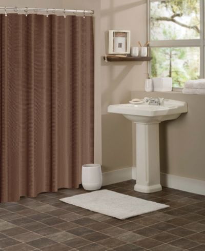Dainty Home Waffle Weaved Shower Curtain, 70" x 72"