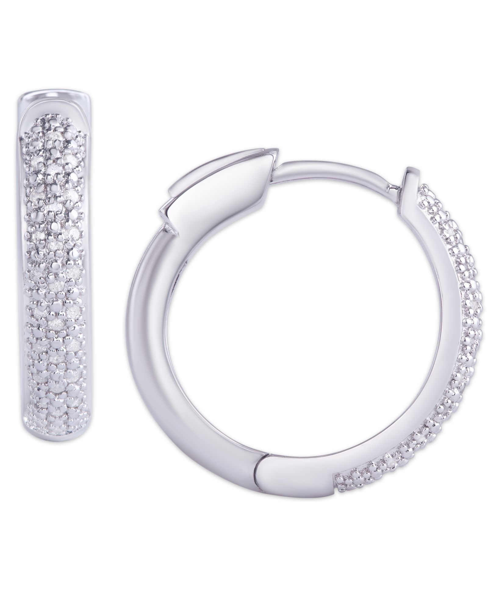 Серьги-кольца Macy's с кубическим цирконием