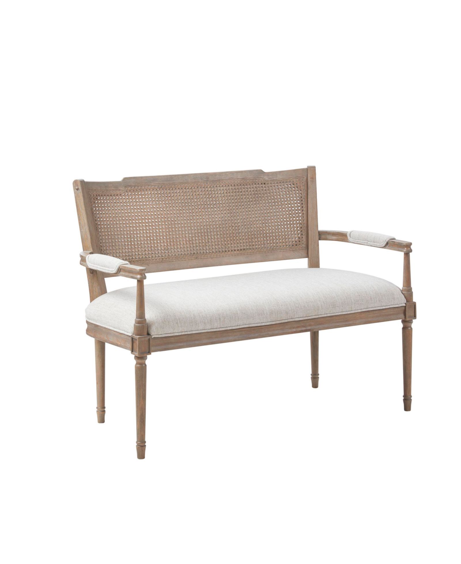 Madison Park Willshire Rattan Shield-Back Settee