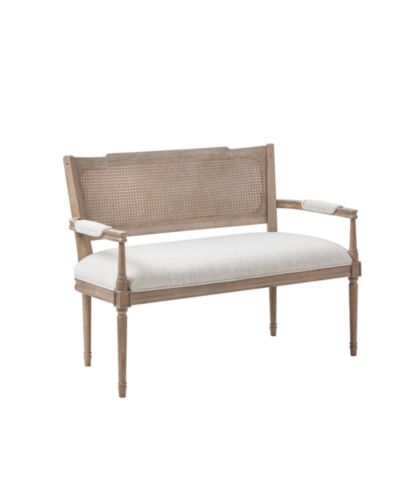 Madison Park Willshire Rattan Shield-Back Settee