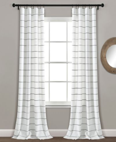 Lush Decor Ombre Stripe Yarn Dyed Cotton Blend Window Curtain Panels