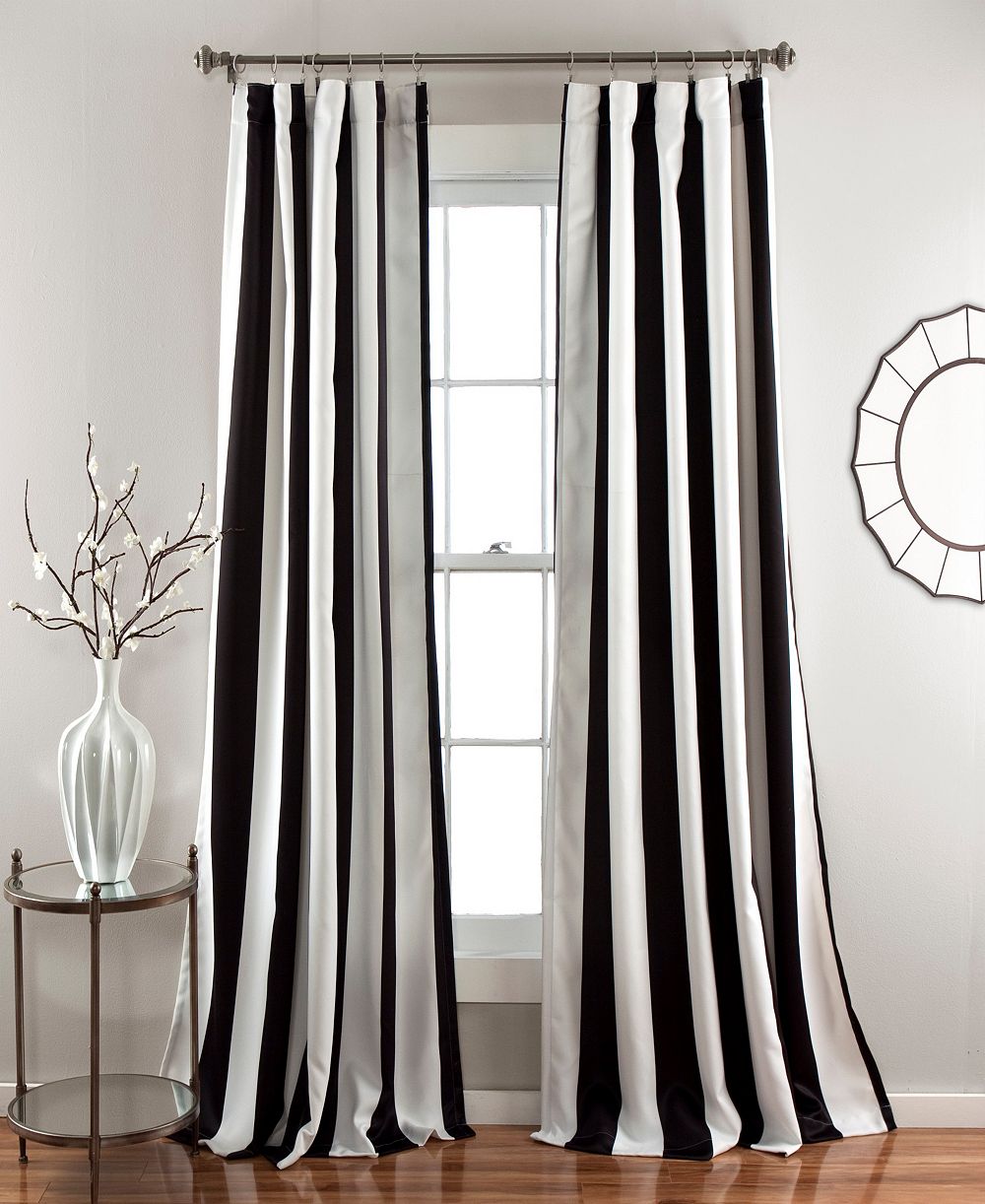 Lush Decor Wilbur Stripe  Light Filtering Curtain Panels