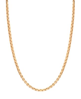 Круглое цепное ожерелье Box Link (1-1/2mm) из золота 14k