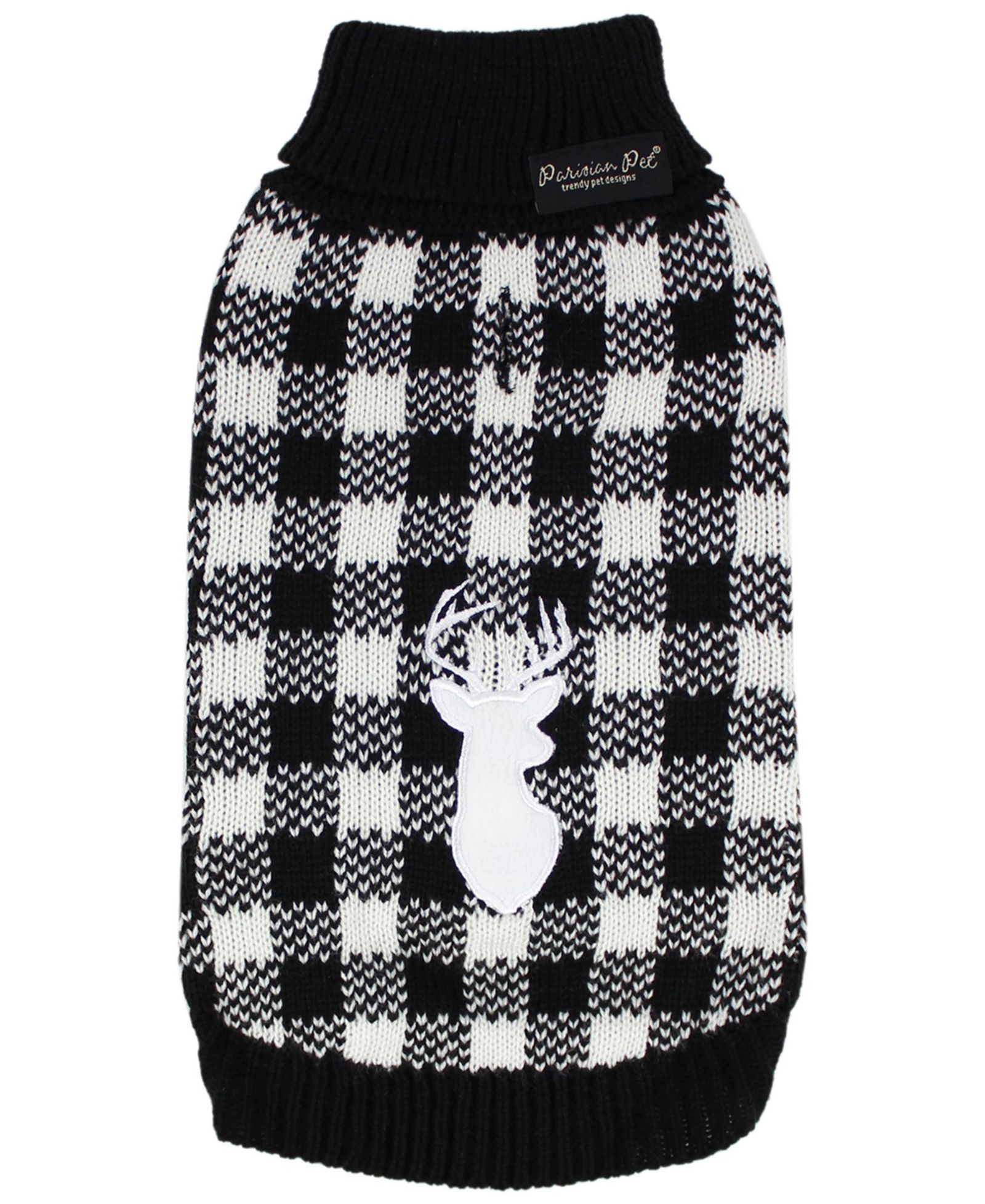 Parisian Pet Buffalo Checkered Sweater
