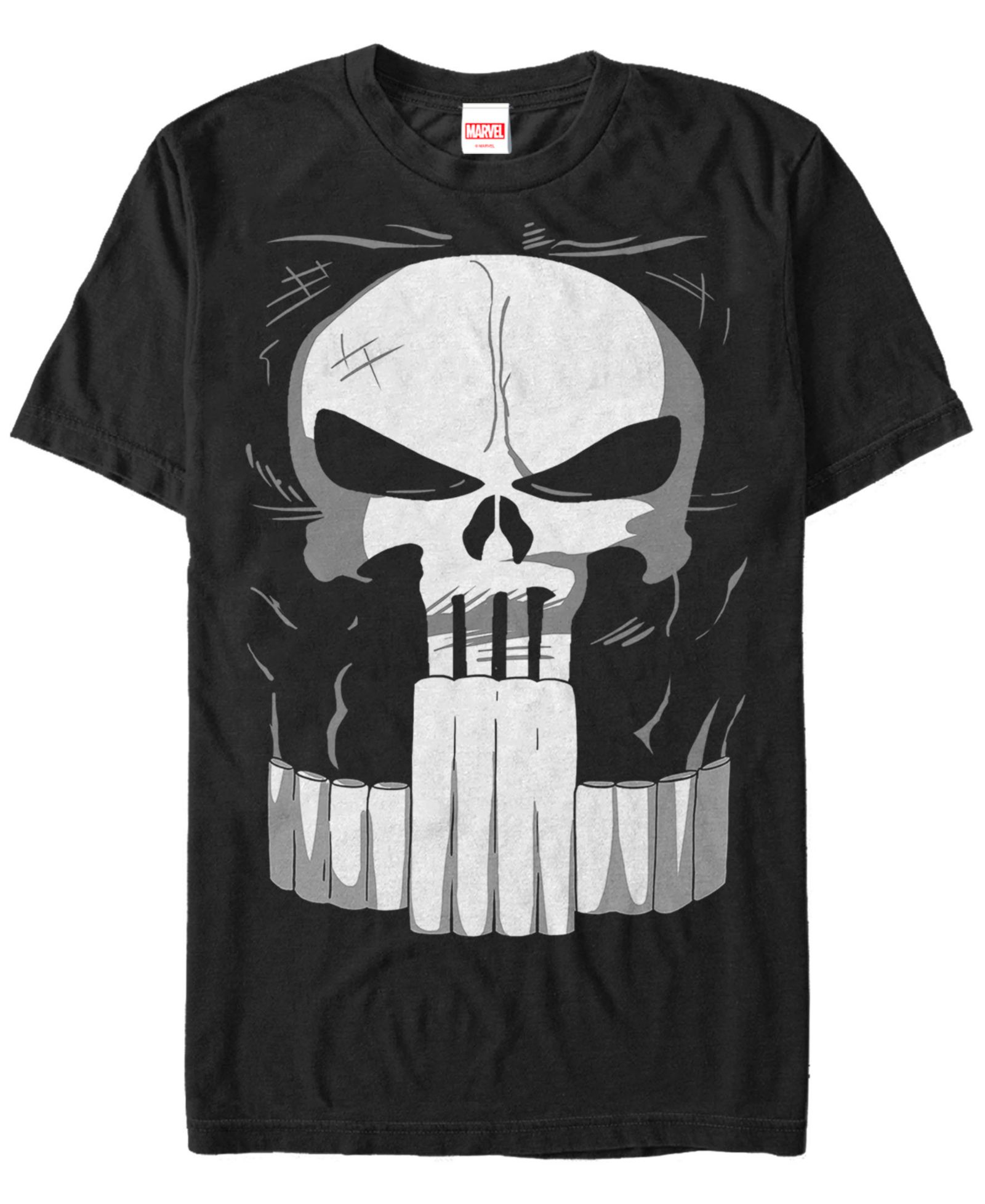Marvel Men's Punisher Chest Logo Costume Short Sleeve T-Shirt