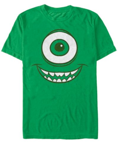 Disney Pixar Men's Monsters Inc. Mike Wazowski Big Face Costume Short Sleeve T-Shirt