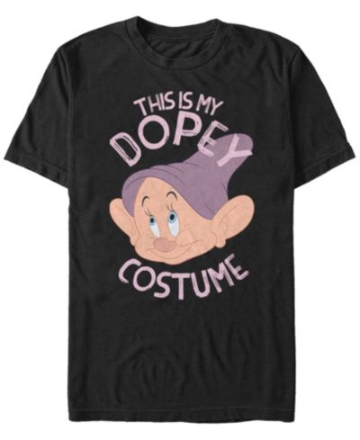 Мужская футболка Disney Snow White and the Seven Dwarfs Dopey, короткий рукав, на Хэллоуин