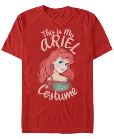 Мужская футболка Disney Little Mermaid Ariel, с коротким рукавом, Хэллоуинский костюм