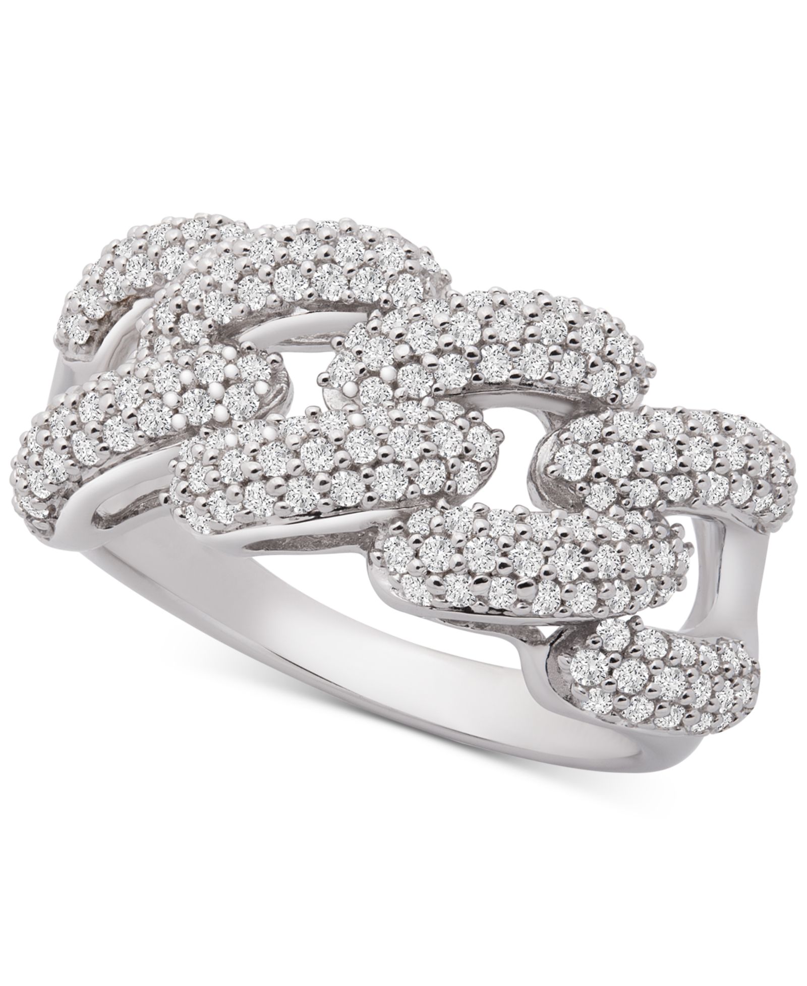 Wrapped in Love™ кольцо Statement с деталями из бриллиантовых звеньев в стерлинговом серебре