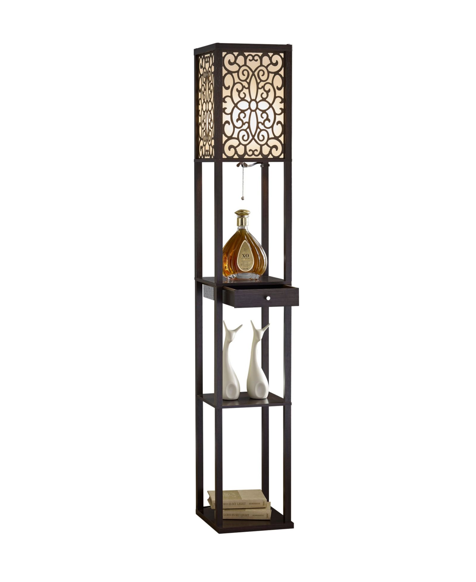 Artiva USA Etagere 63" Shelf Floor Lamp with Drawer