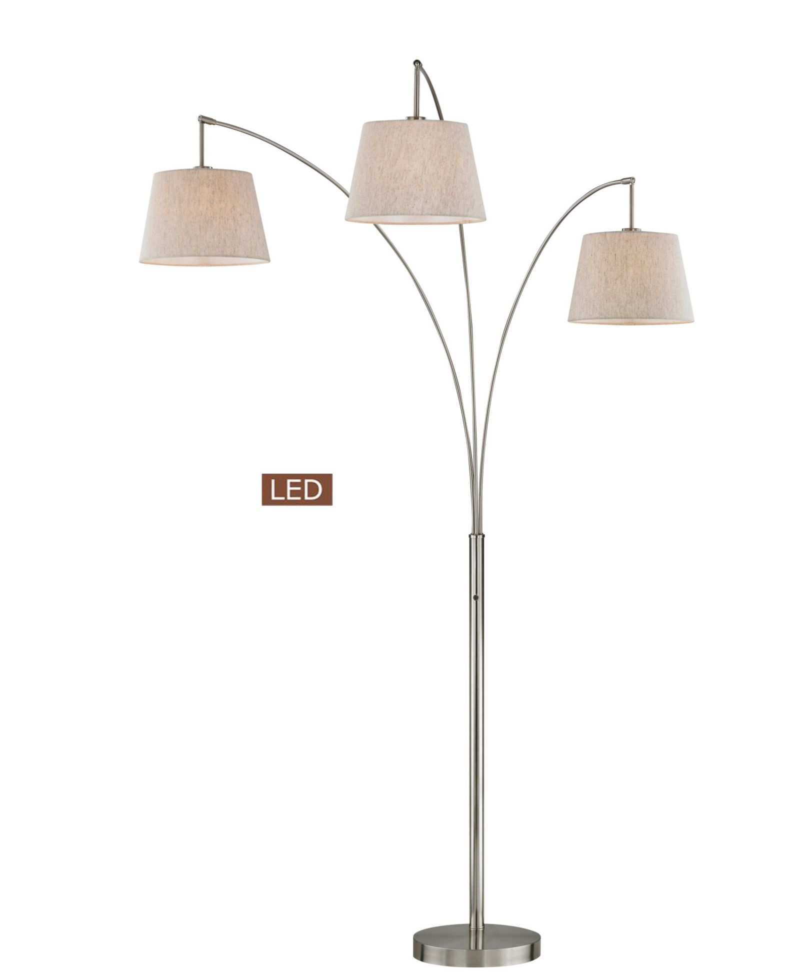 Artiva Usa Luce 84" LED 3-Arch Floor Lamp with Dimmer