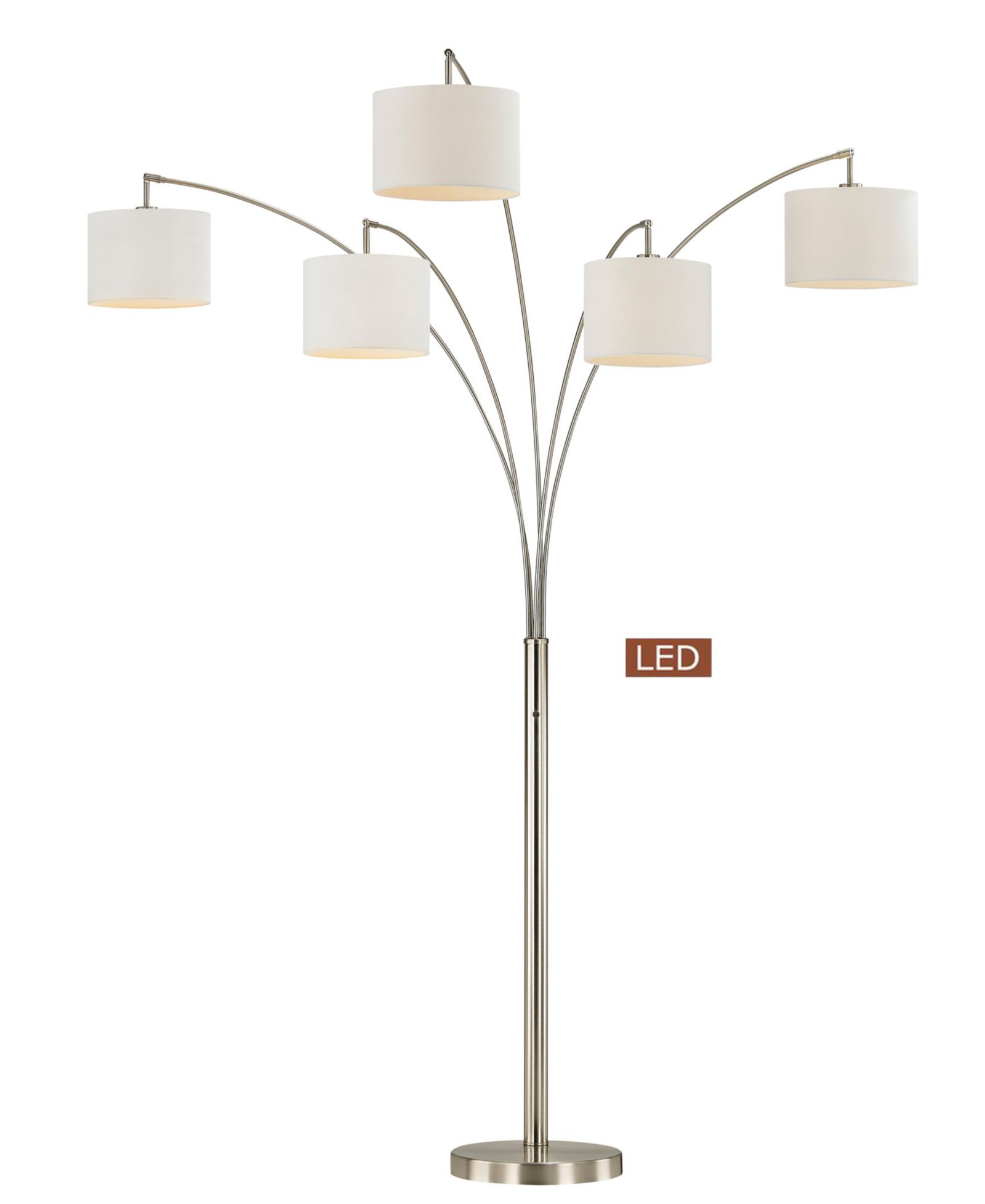 Artiva USA Lucianna 83" 5-Arch LED Floor Lamp with Dimmer