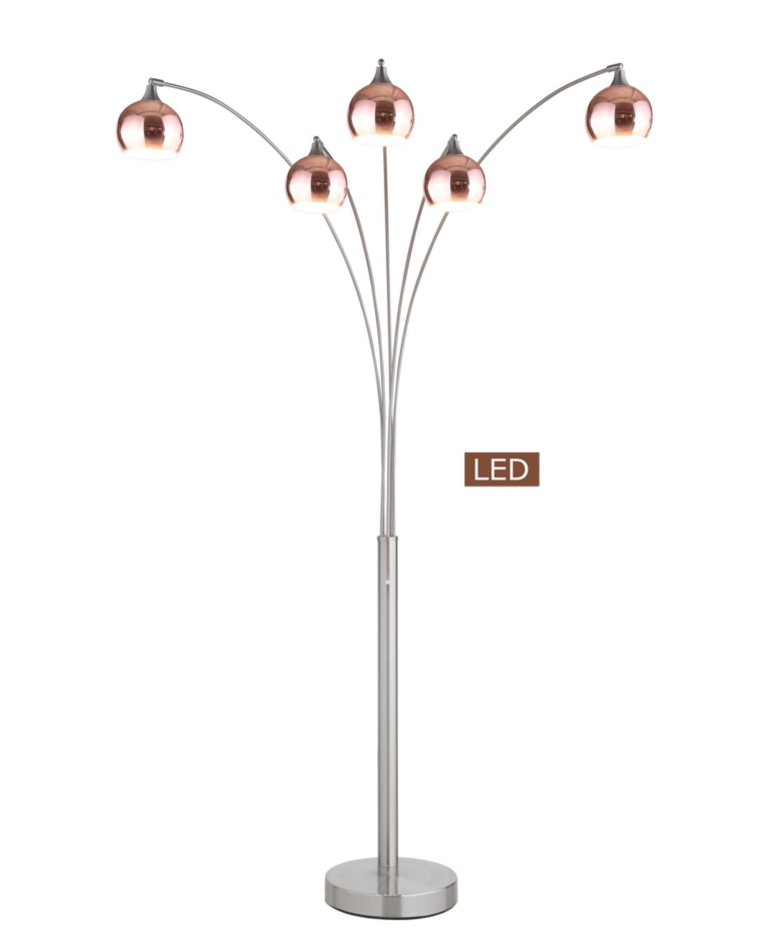 Artiva USA Amore 86" LED Arched Floor Lamp with Dimmer, 5000 Lumens