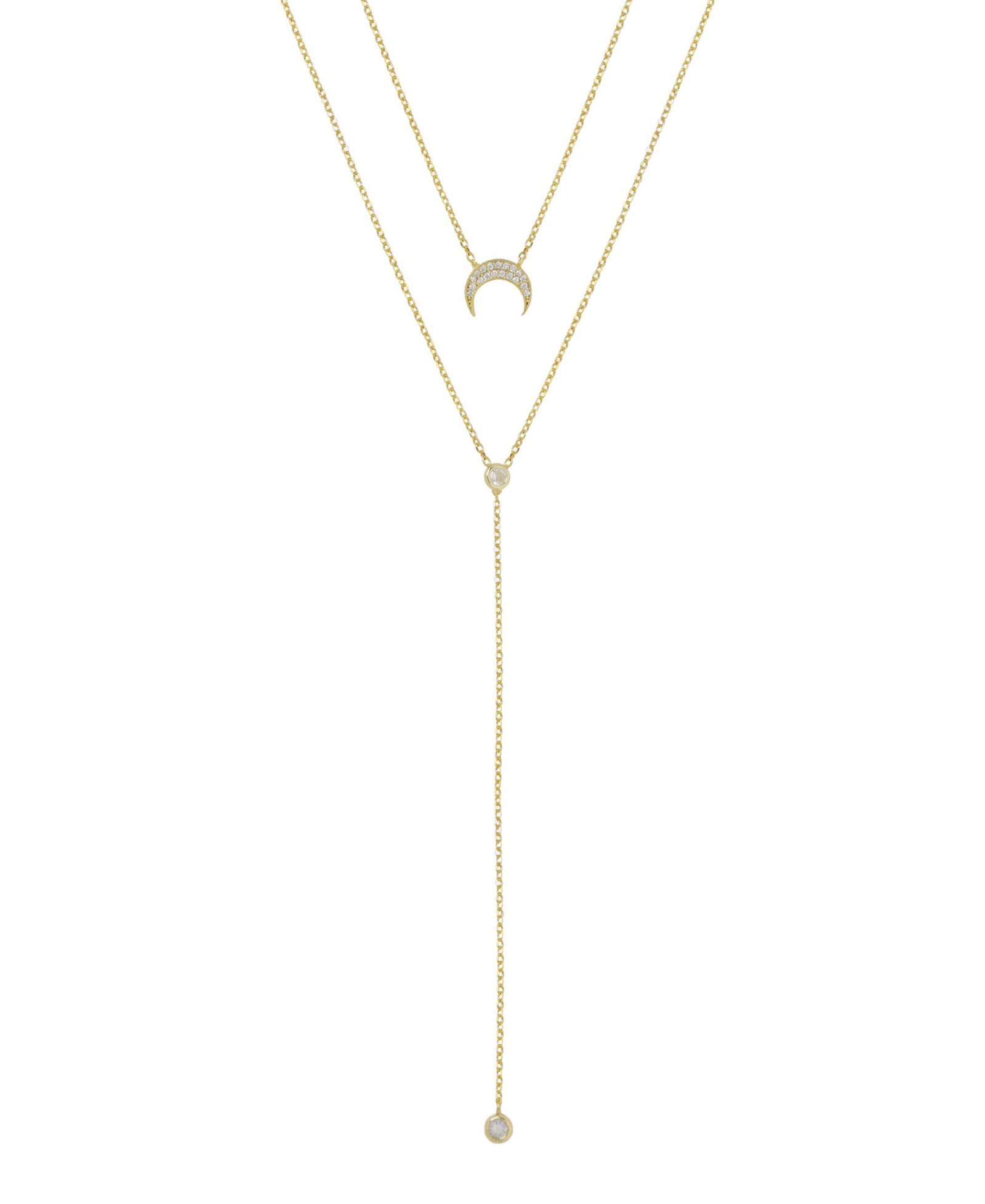 ETTIKA Dainty Layered Crescent Moon Necklace Set