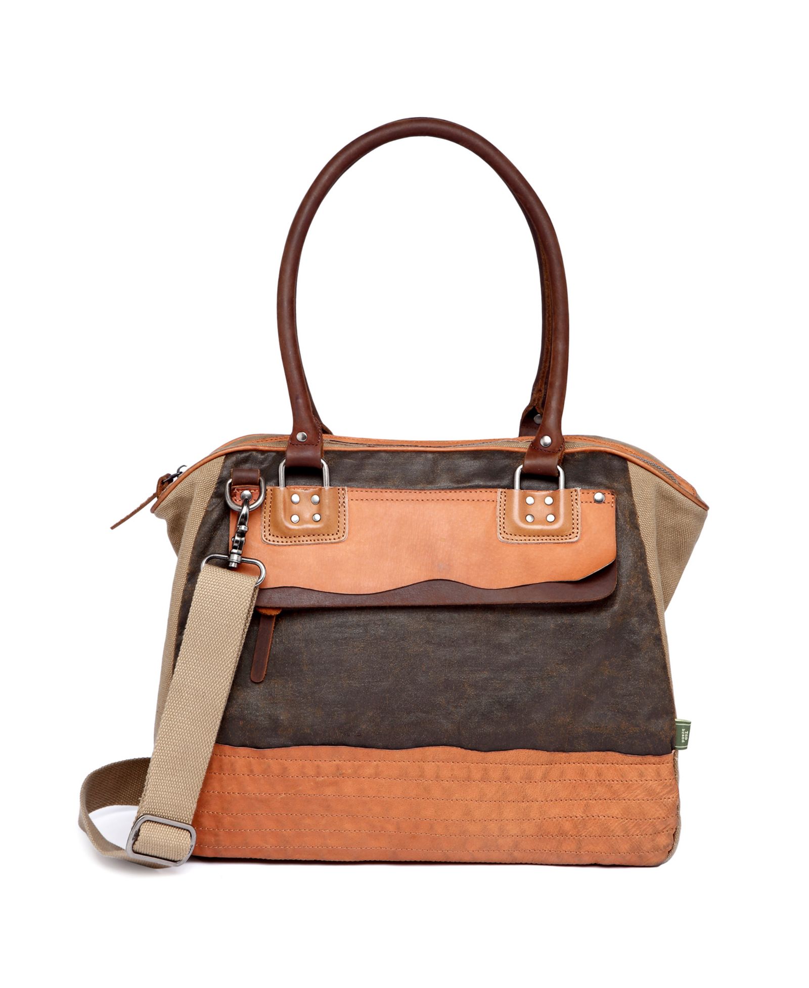 TSD BRAND Tapa Canvas Satchel Bag