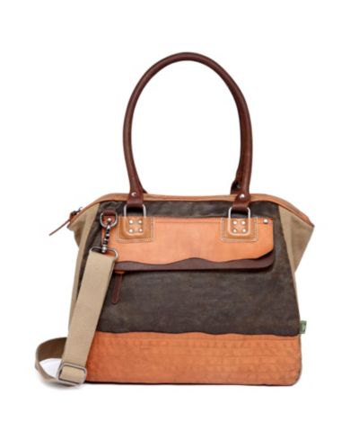 TSD BRAND Tapa Canvas Satchel Bag
