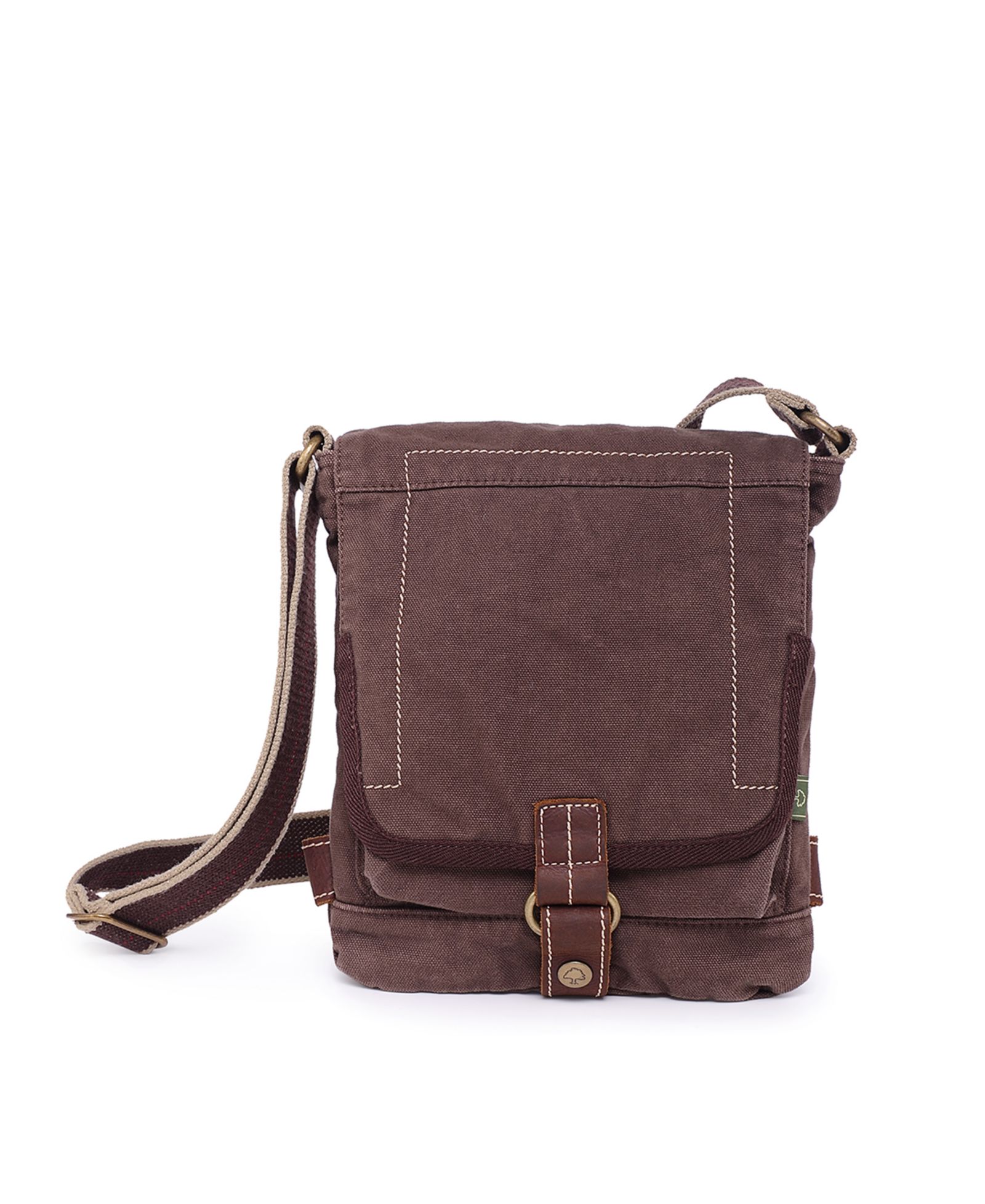 TSD Brand Atona Classic Flap Canvas Crossbody Bag