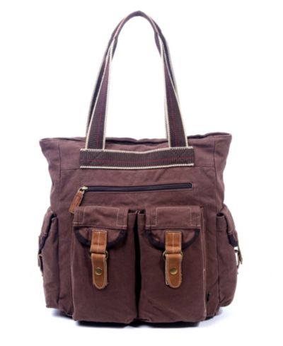 TSD BRAND Atona Utility Canvas Tote Bag