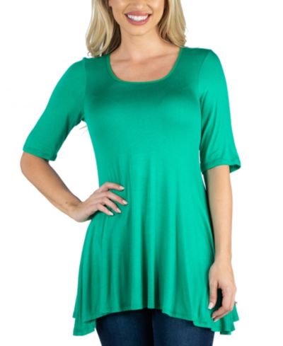 Женский туник-топ 24Seven Comfort Apparel с рукавом 3/4