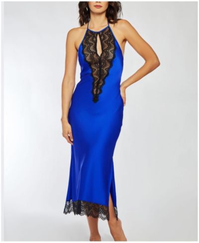 Женское нижнее белье iCollection Halter Lingerie Slip Trimmed in Lace