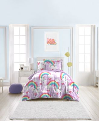 Dream Factory Unicorn Rainbow 7-Pc. Comforter Set, Full
