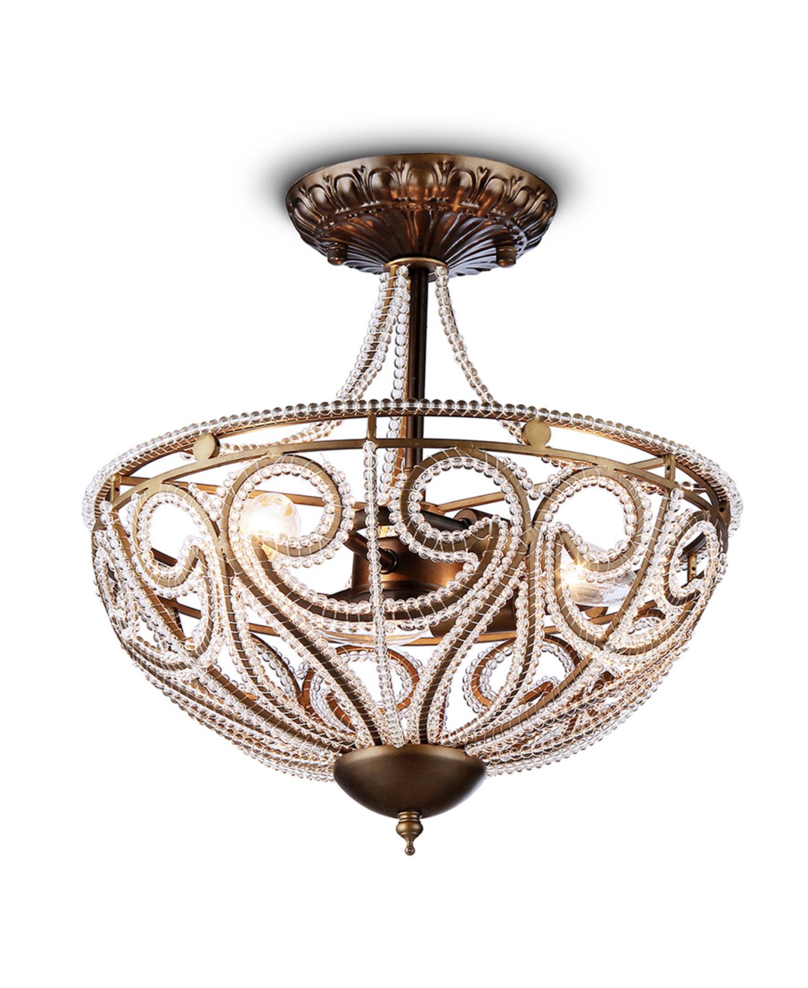 Люстра Home Accessories Drake 10" 3-Light Indoor Semi-Flush Mount