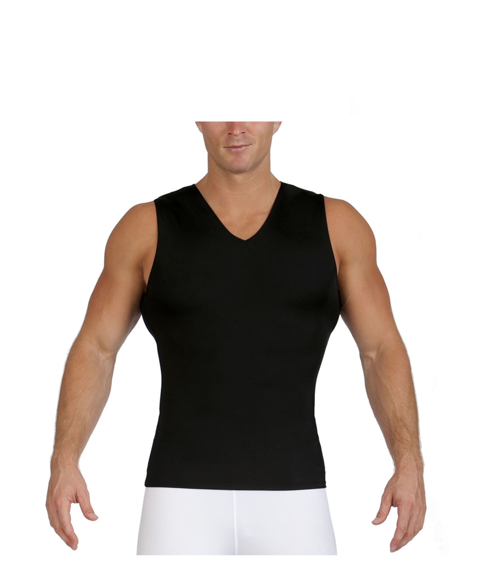 Insta Slim Men's Compression Sleeveless V-Neck T-Shirt