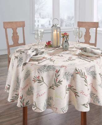 Elrene Holiday Tree Trimmings Tablecloth - 70"