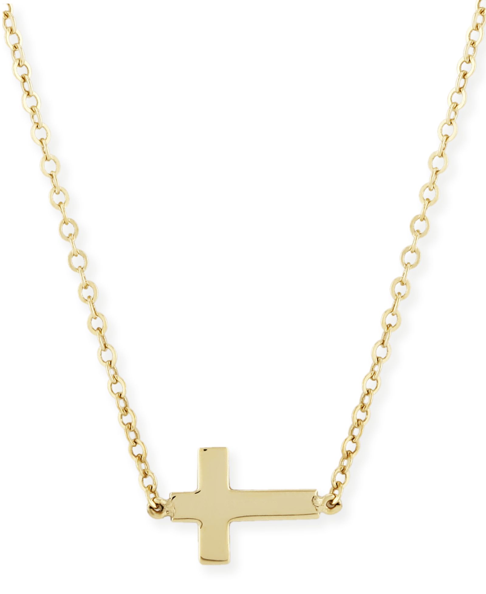 Набор колье с крестом Sideways из 14k Gold