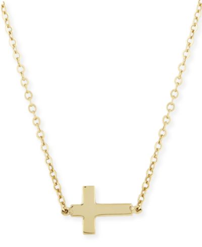 Набор колье с крестом Sideways из 14k Gold
